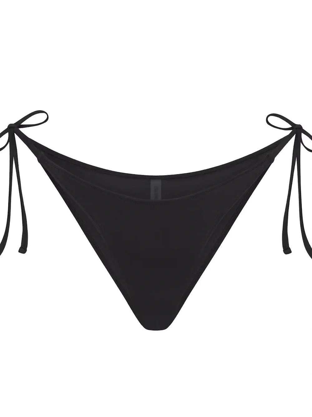 Skims Signature Swim Dipped Tie Bikini Bottom Onyx Medium